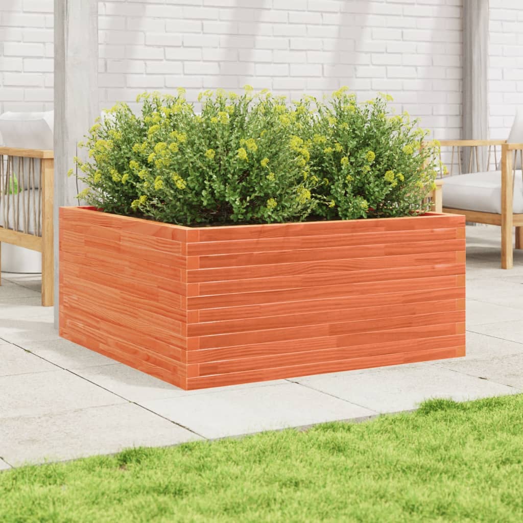 Plantenbak 100x100x46 cm massief grenenhout wasbruin is nu te koop bij PeponiXL, paradijselijk wonen!
