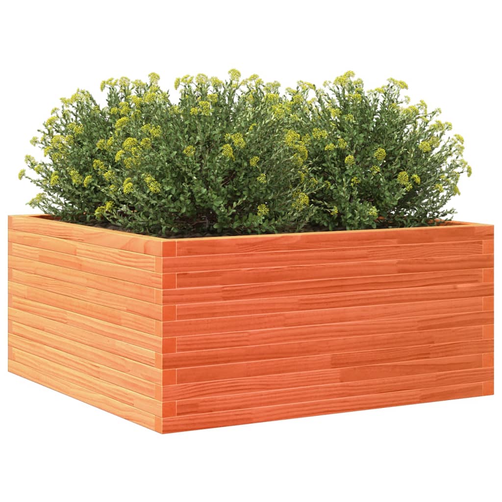 Plantenbak 100x100x46 cm massief grenenhout wasbruin is nu te koop bij PeponiXL, paradijselijk wonen!