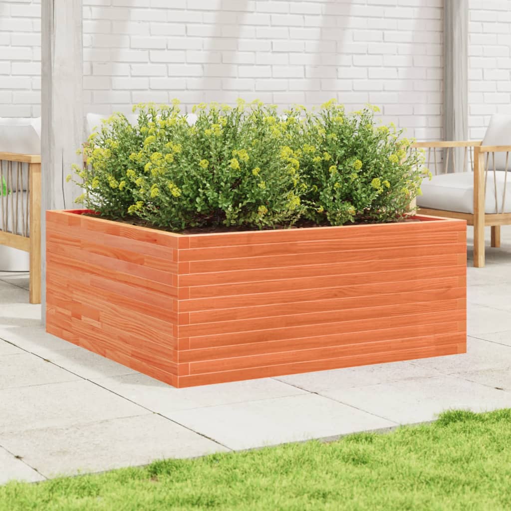Plantenbak 110x110x46 cm massief grenenhout wasbruin is nu te koop bij PeponiXL, paradijselijk wonen!