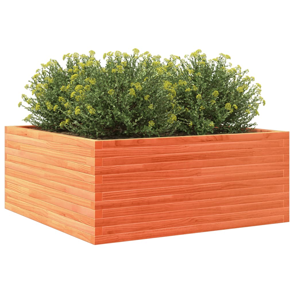 Plantenbak 110x110x46 cm massief grenenhout wasbruin is nu te koop bij PeponiXL, paradijselijk wonen!