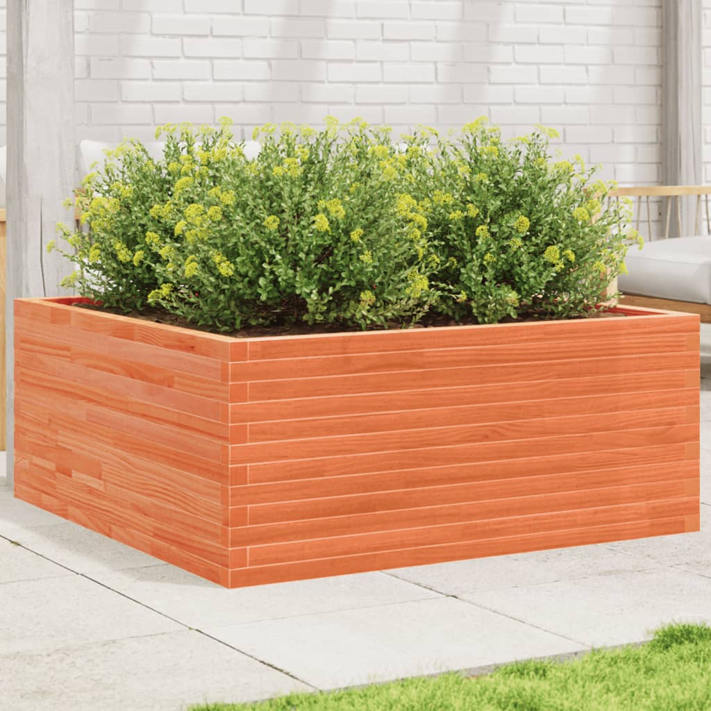 Plantenbak 110x110x46 cm massief grenenhout wasbruin is nu te koop bij PeponiXL, paradijselijk wonen!
