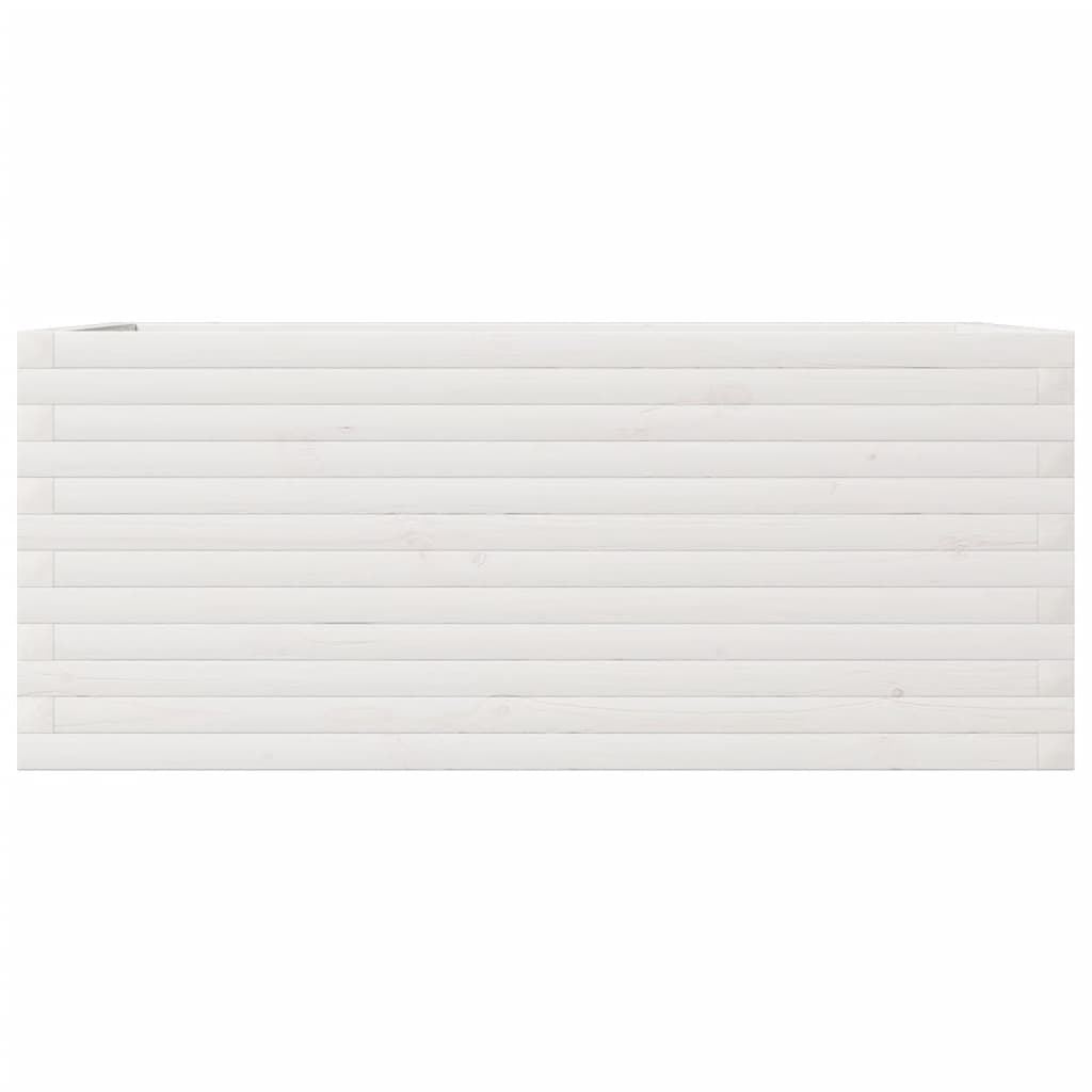 Plantenbak 110x60x46 cm massief grenenhout wit is nu te koop bij PeponiXL, paradijselijk wonen!