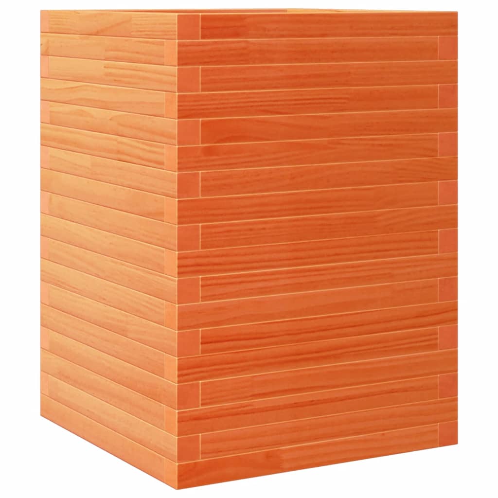 Plantenbak 50x50x68,5 cm massief grenenhout wasbruin is nu te koop bij PeponiXL, paradijselijk wonen!