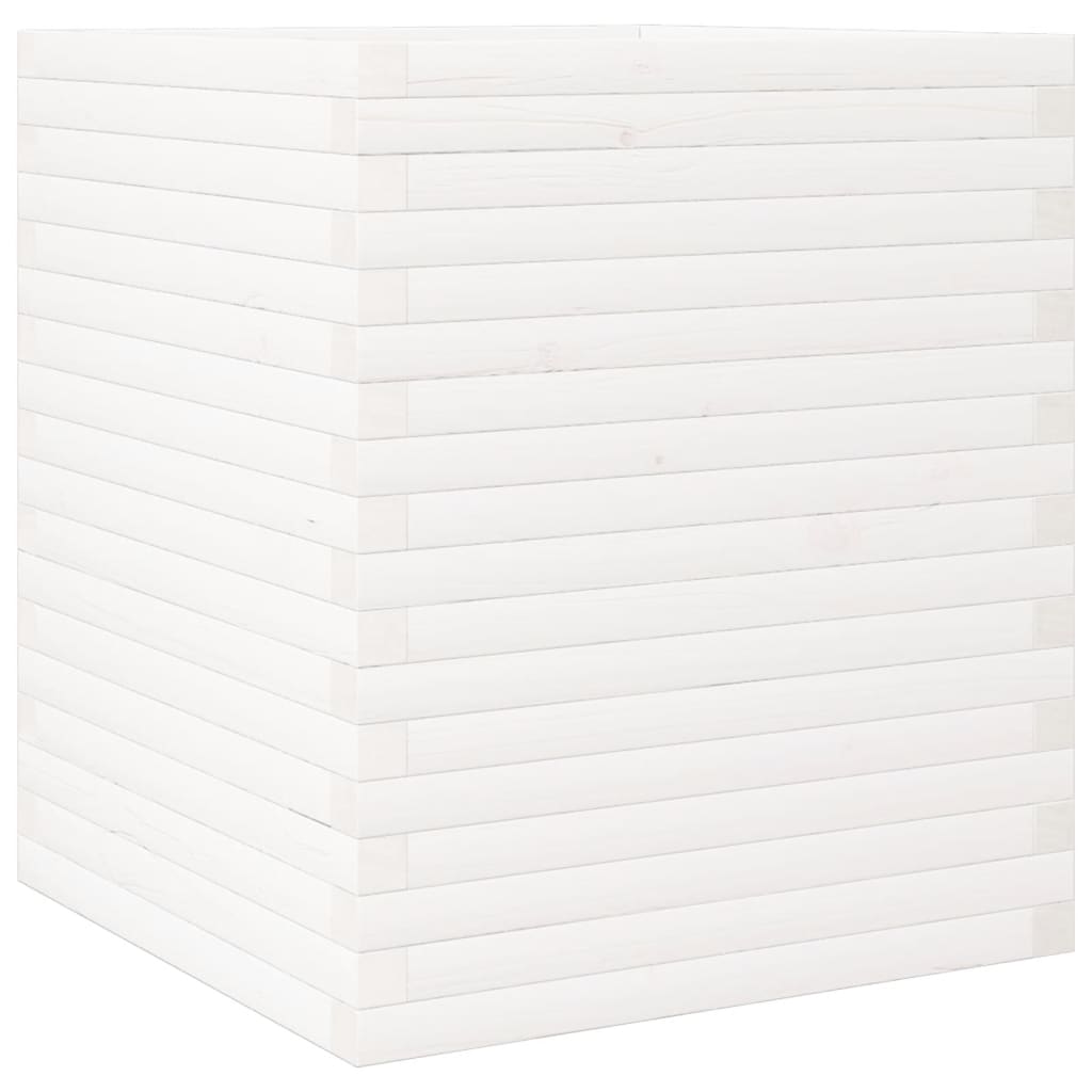 Plantenbak 60x60x68,5 cm massief grenenhout wit is nu te koop bij PeponiXL, paradijselijk wonen!
