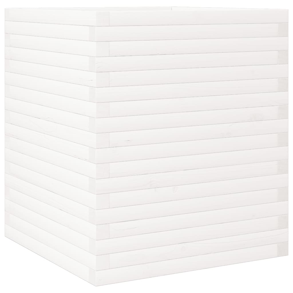 Plantenbak 60x60x68,5 cm massief grenenhout wit is nu te koop bij PeponiXL, paradijselijk wonen!