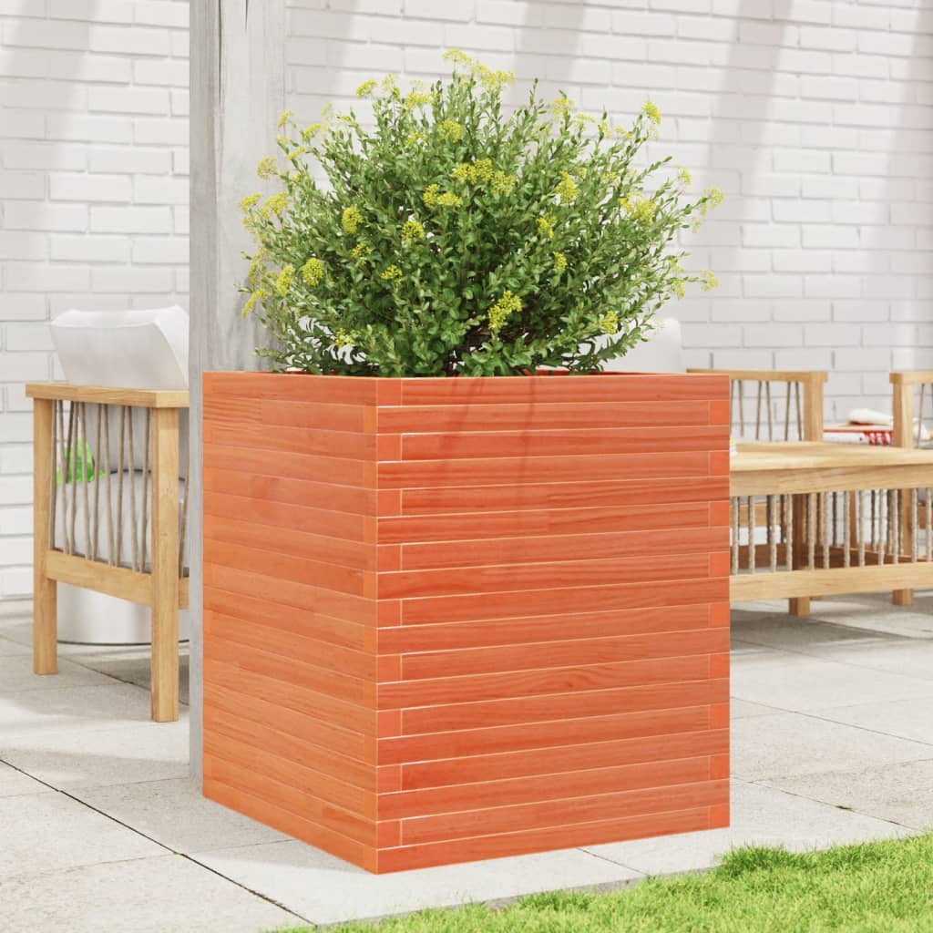 Plantenbak 60x60x68,5 cm massief grenenhout wasbruin is nu te koop bij PeponiXL, paradijselijk wonen!
