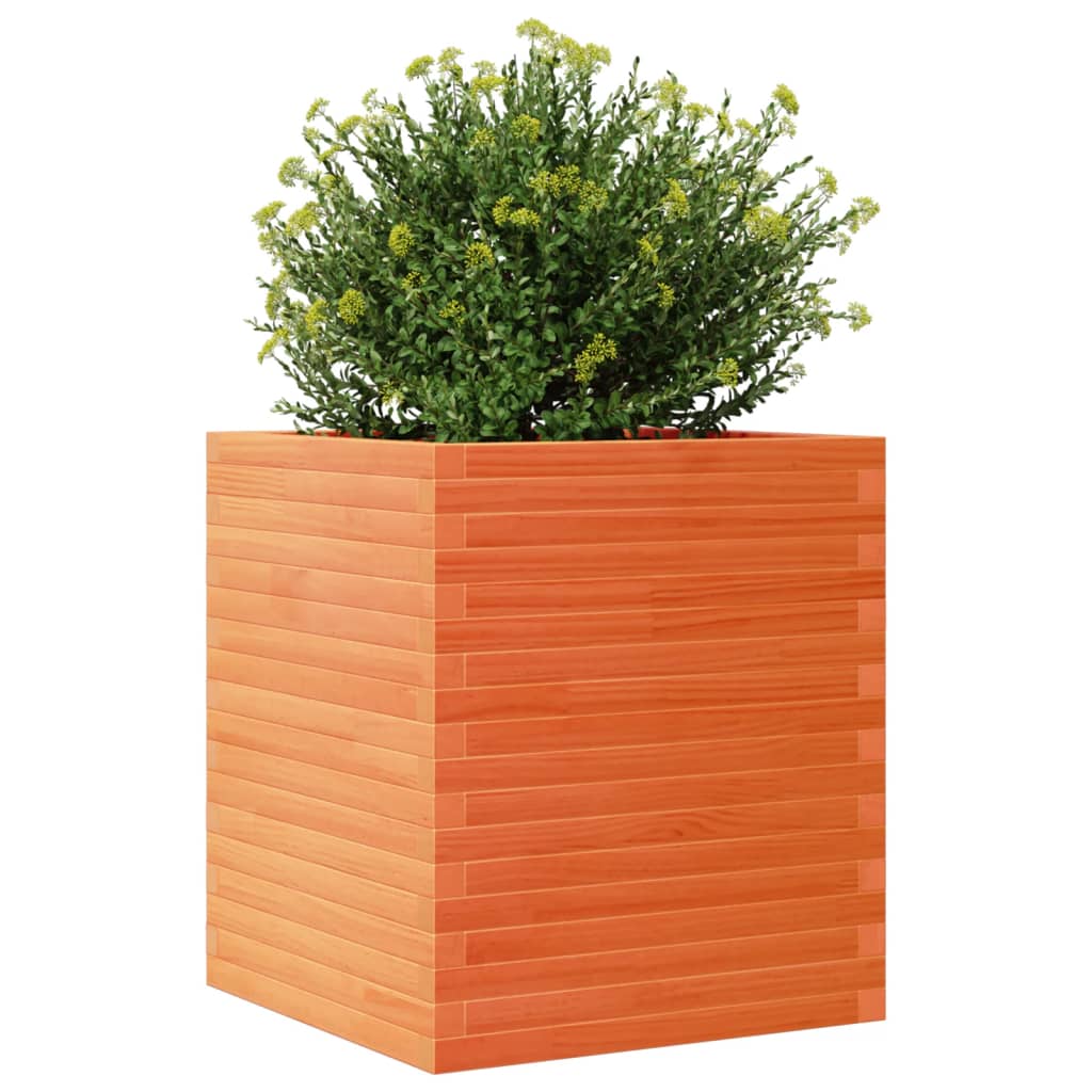 Plantenbak 60x60x68,5 cm massief grenenhout wasbruin is nu te koop bij PeponiXL, paradijselijk wonen!