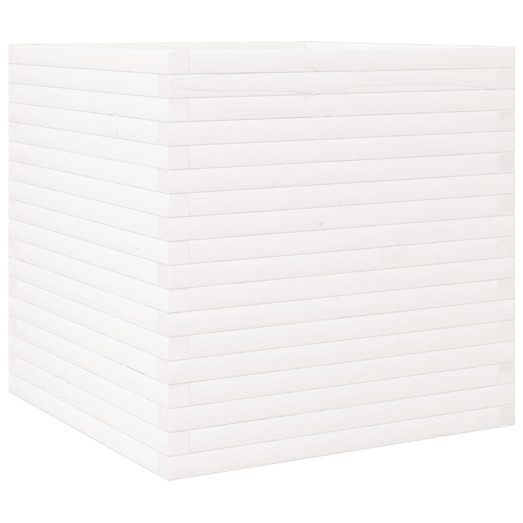 Plantenbak 70x70x68,5 cm massief grenenhout wit is nu te koop bij PeponiXL, paradijselijk wonen!