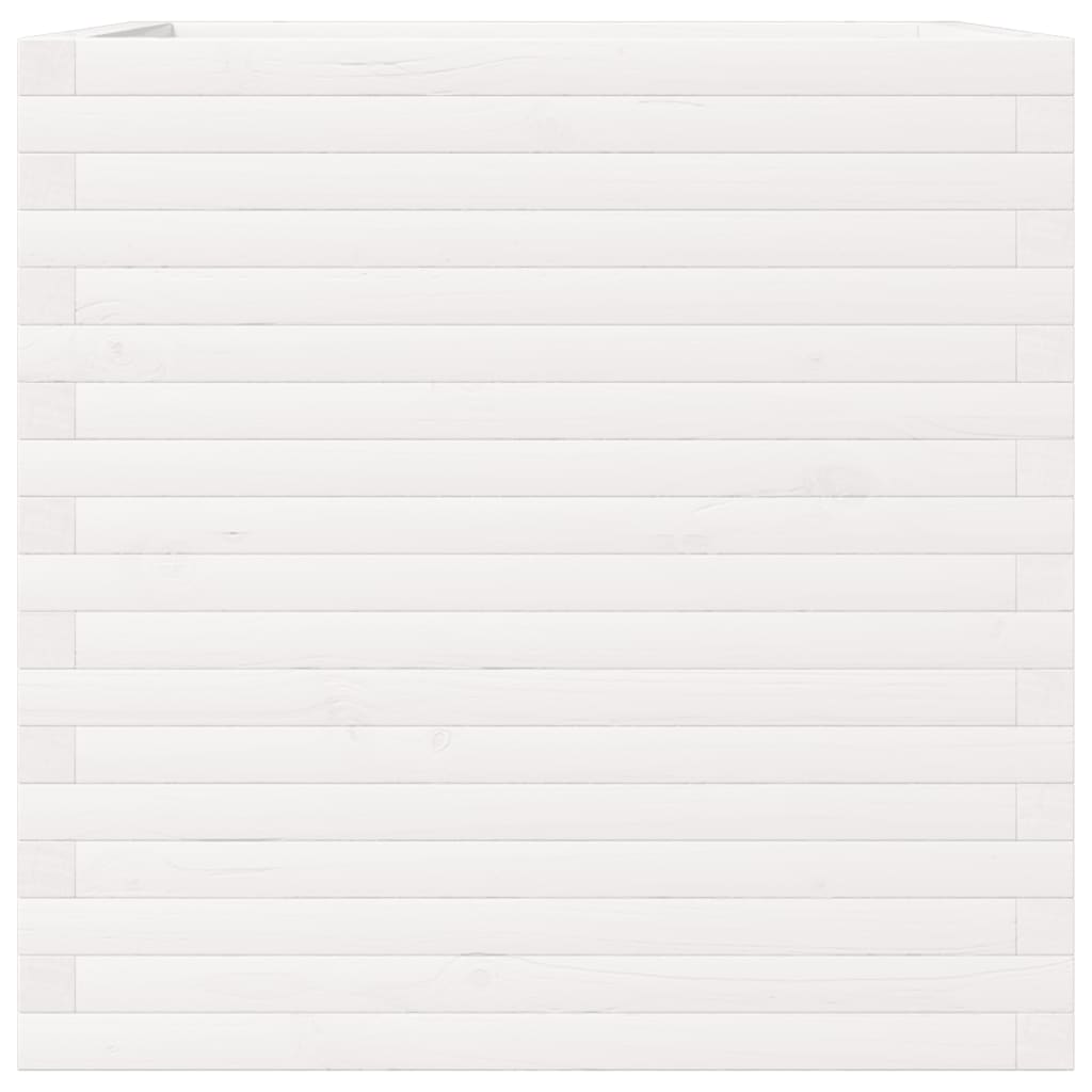 Plantenbak 70x70x68,5 cm massief grenenhout wit is nu te koop bij PeponiXL, paradijselijk wonen!