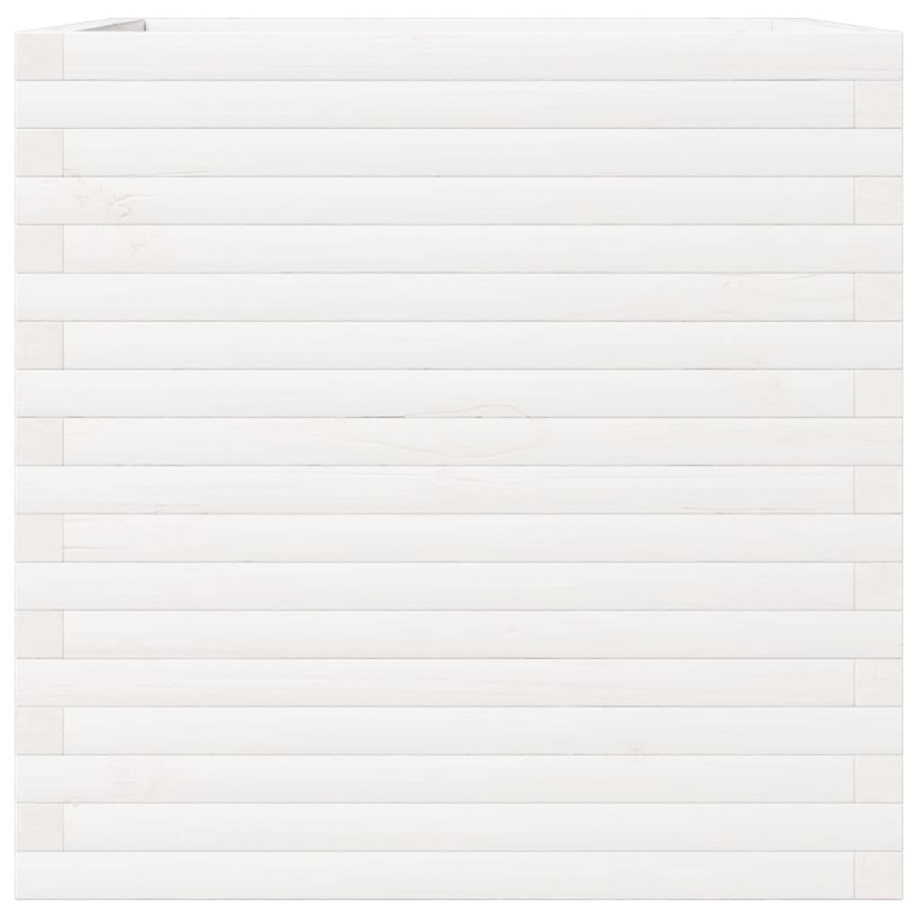 Plantenbak 70x70x68,5 cm massief grenenhout wit is nu te koop bij PeponiXL, paradijselijk wonen!