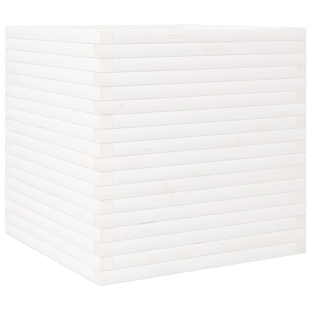 Plantenbak 70x70x68,5 cm massief grenenhout wit is nu te koop bij PeponiXL, paradijselijk wonen!