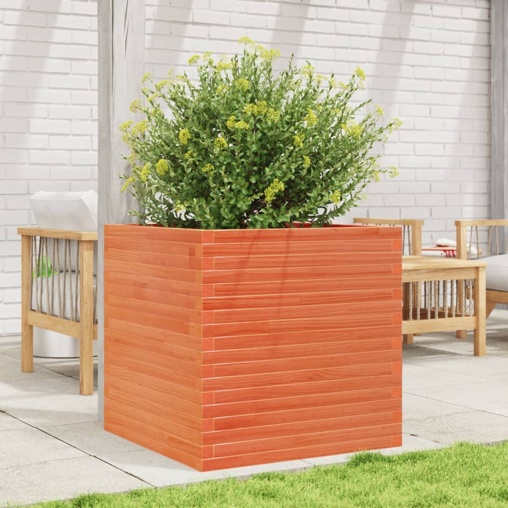 Plantenbak 70x70x68,5 cm massief grenenhout wasbruin is nu te koop bij PeponiXL, paradijselijk wonen!
