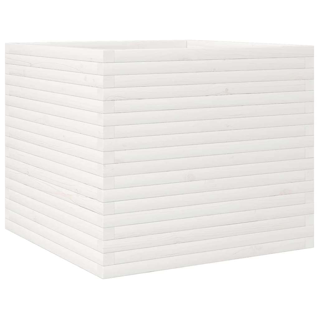 Plantenbak 80x80x68,5 cm massief grenenhout wit is nu te koop bij PeponiXL, paradijselijk wonen!