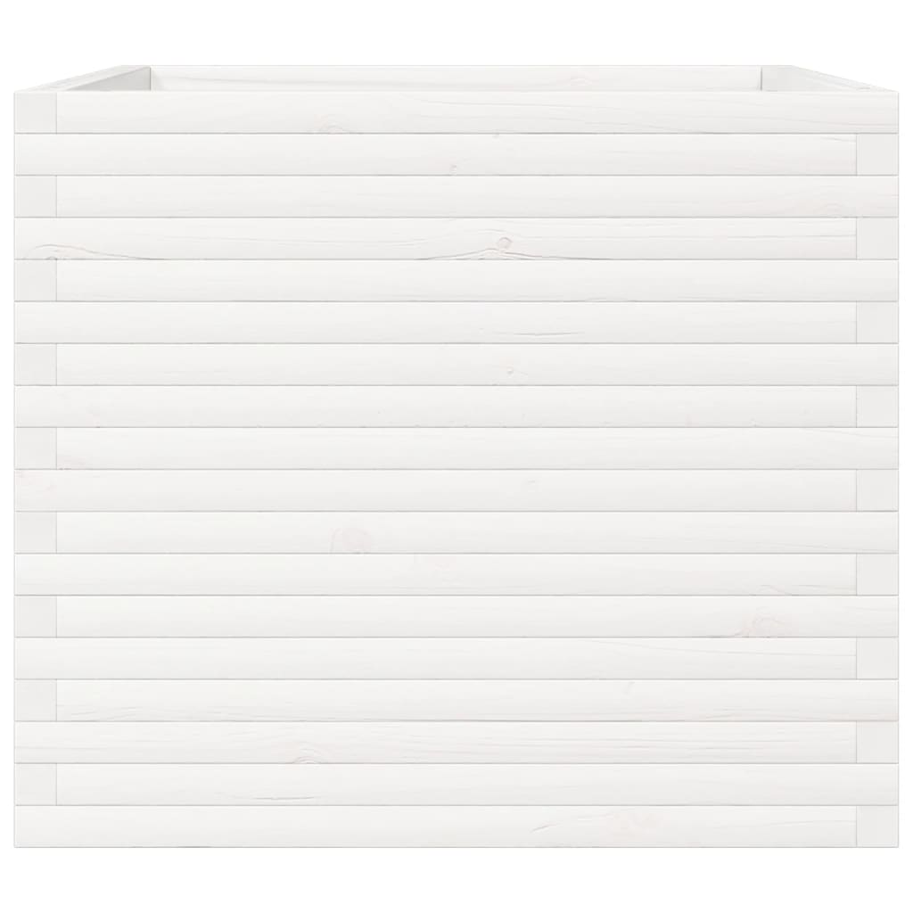 Plantenbak 80x80x68,5 cm massief grenenhout wit is nu te koop bij PeponiXL, paradijselijk wonen!