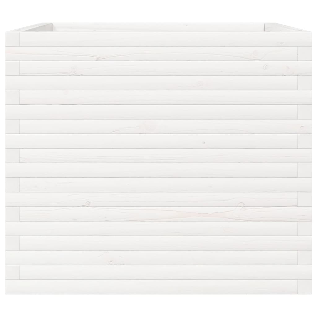 Plantenbak 80x80x68,5 cm massief grenenhout wit is nu te koop bij PeponiXL, paradijselijk wonen!