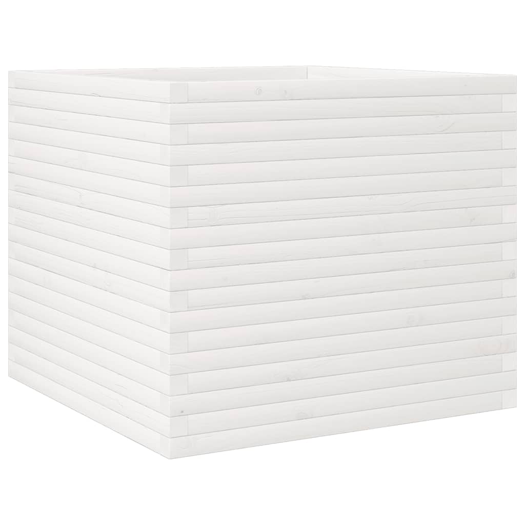 Plantenbak 80x80x68,5 cm massief grenenhout wit is nu te koop bij PeponiXL, paradijselijk wonen!