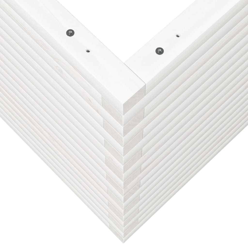 Plantenbak 80x80x68,5 cm massief grenenhout wit is nu te koop bij PeponiXL, paradijselijk wonen!
