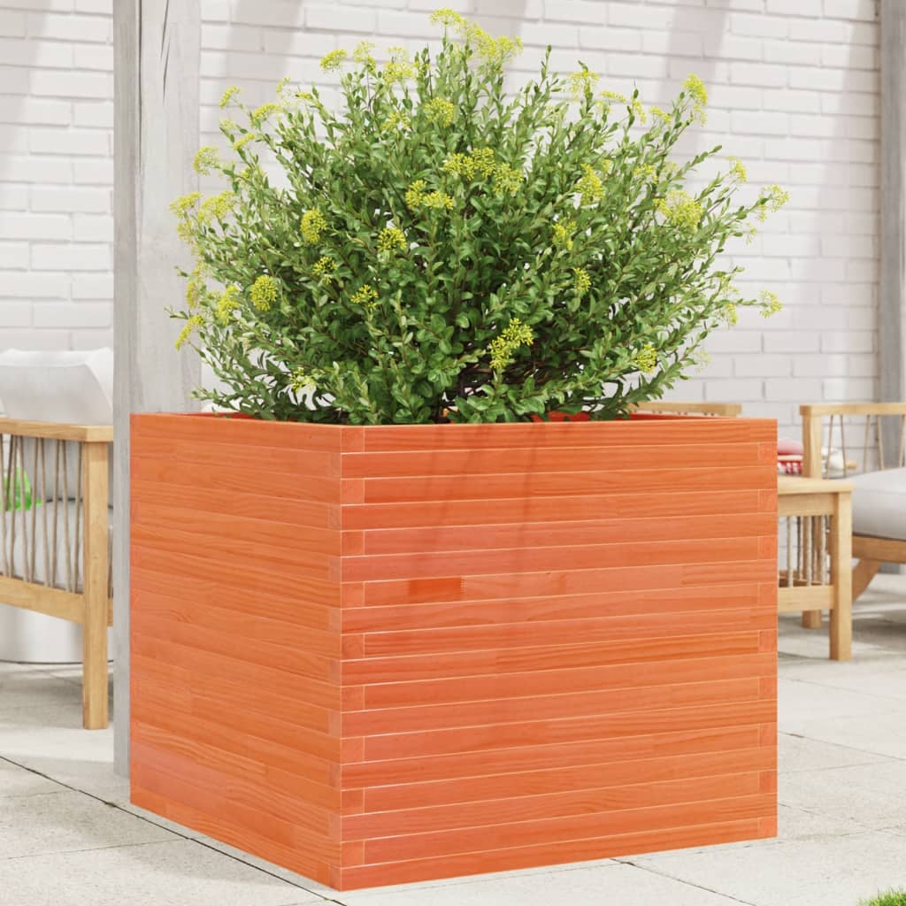 Plantenbak 80x80x68,5 cm massief grenenhout wasbruin is nu te koop bij PeponiXL, paradijselijk wonen!