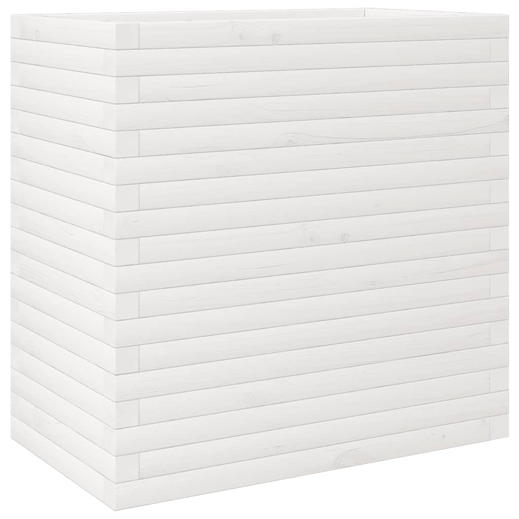 Plantenbak 70x40x68,5 cm massief grenenhout wit is nu te koop bij PeponiXL, paradijselijk wonen!