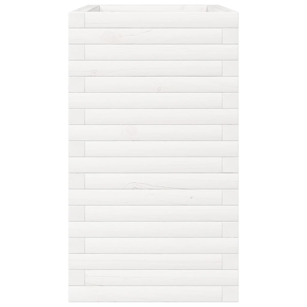 Plantenbak 70x40x68,5 cm massief grenenhout wit is nu te koop bij PeponiXL, paradijselijk wonen!