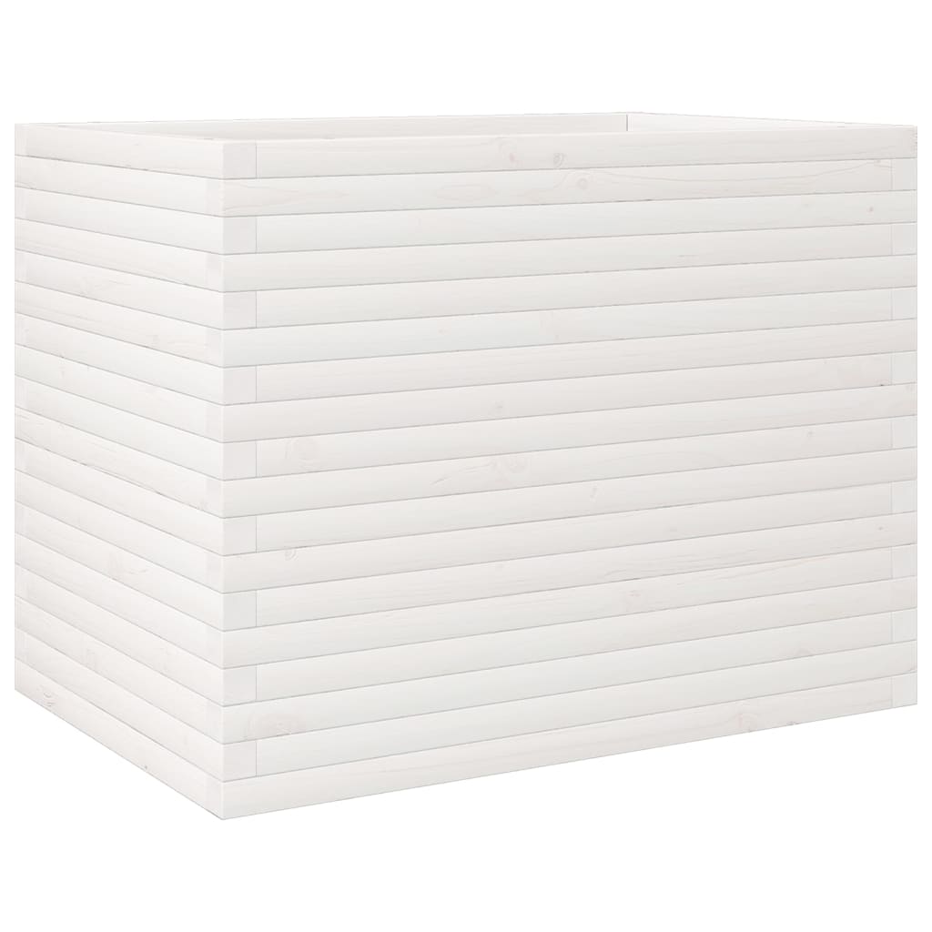 Plantenbak 90x60x68,5 cm massief grenenhout wit is nu te koop bij PeponiXL, paradijselijk wonen!