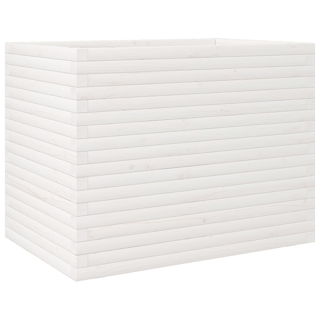 Plantenbak 90x60x68,5 cm massief grenenhout wit is nu te koop bij PeponiXL, paradijselijk wonen!