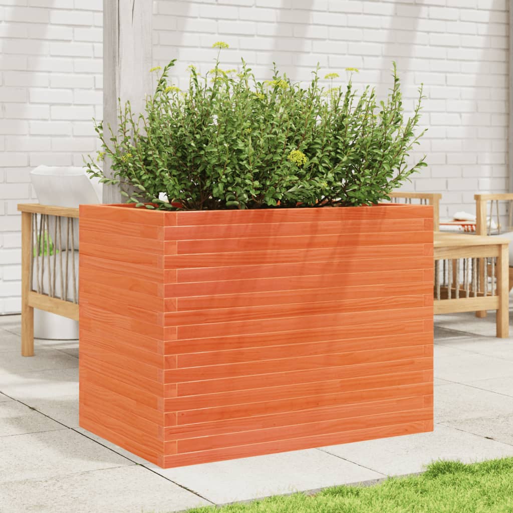 Plantenbak 90x60x68,5 cm massief grenenhout wasbruin is nu te koop bij PeponiXL, paradijselijk wonen!