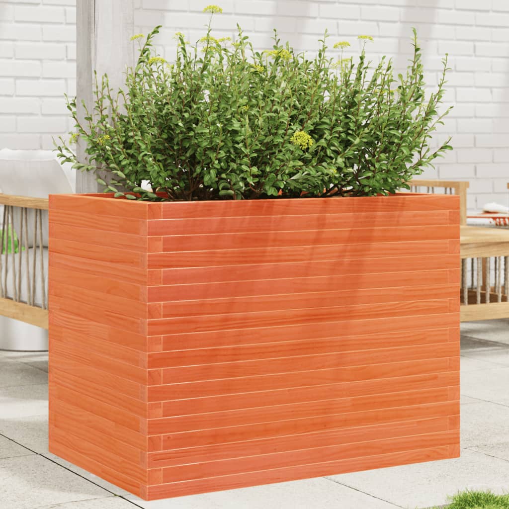 Plantenbak 90x60x68,5 cm massief grenenhout wasbruin is nu te koop bij PeponiXL, paradijselijk wonen!