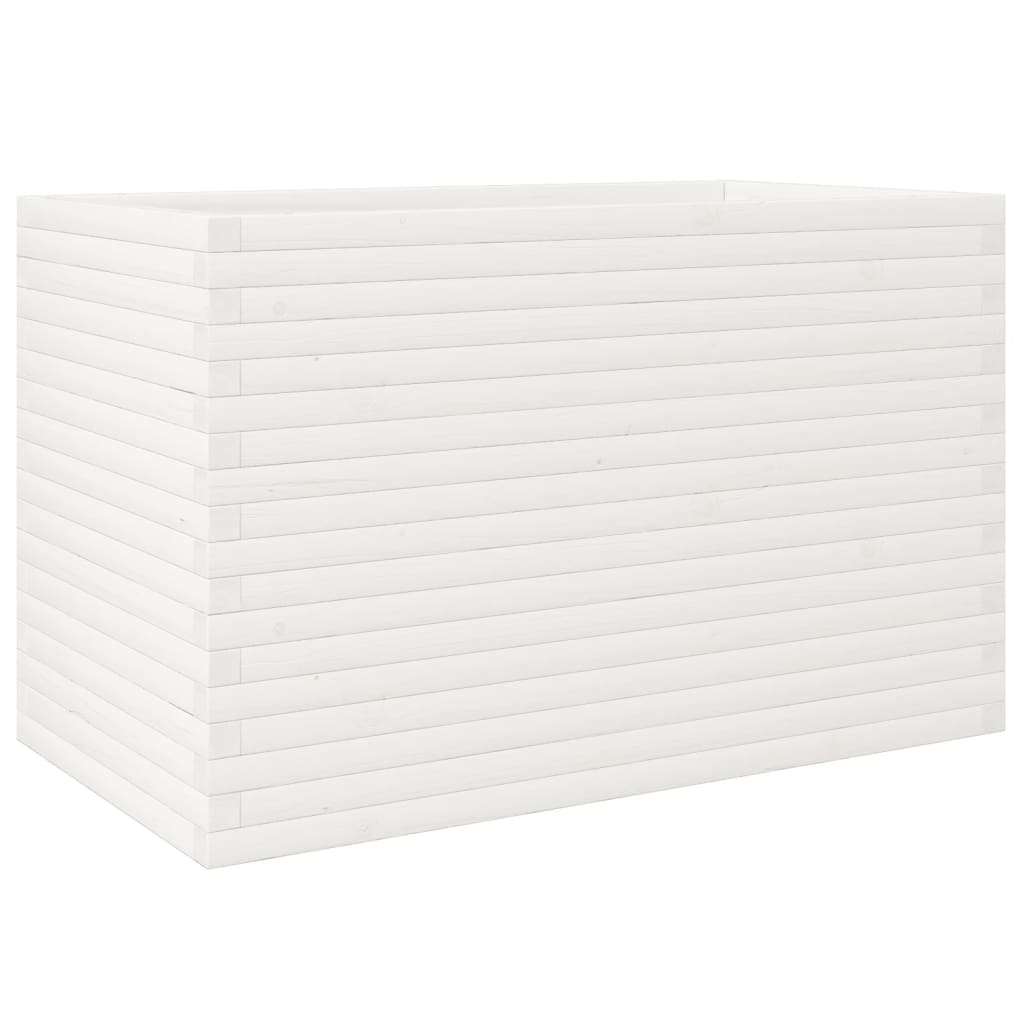 Plantenbak 110x60x68,5 cm massief grenenhout wit is nu te koop bij PeponiXL, paradijselijk wonen!