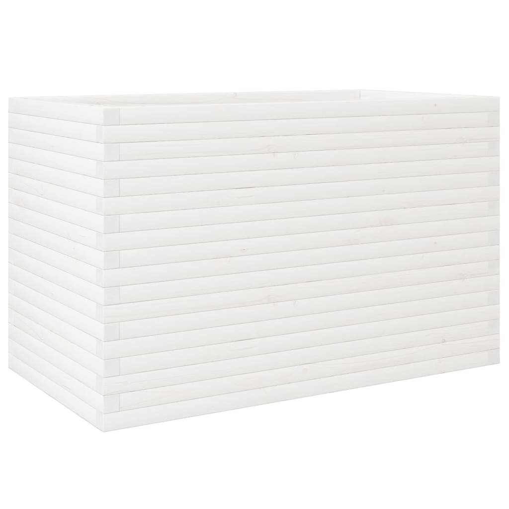 Plantenbak 110x60x68,5 cm massief grenenhout wit is nu te koop bij PeponiXL, paradijselijk wonen!