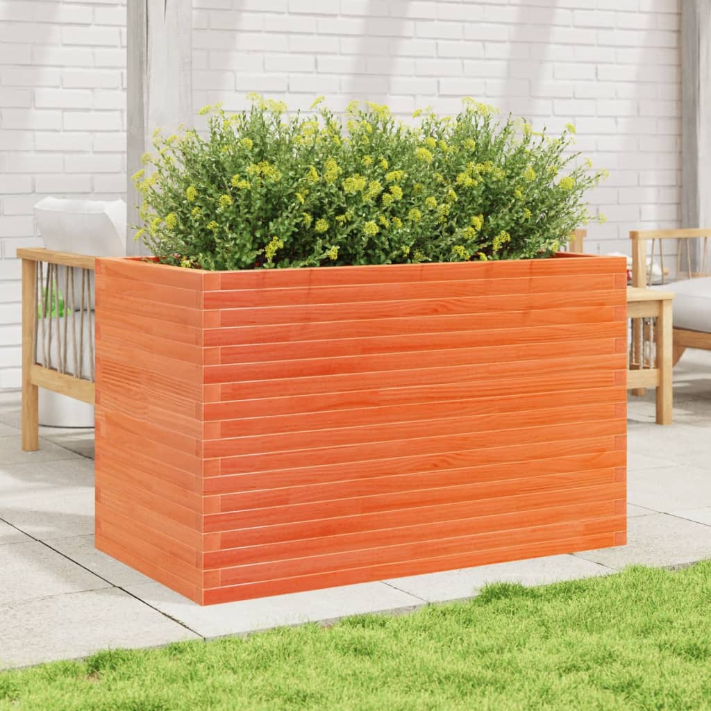 Plantenbak 110x60x68,5 cm massief grenenhout wasbruin is nu te koop bij PeponiXL, paradijselijk wonen!