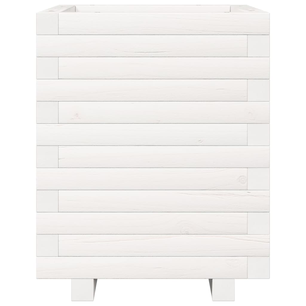 Plantenbak 40x40x49,5 cm massief grenenhout wit is nu te koop bij PeponiXL, paradijselijk wonen!