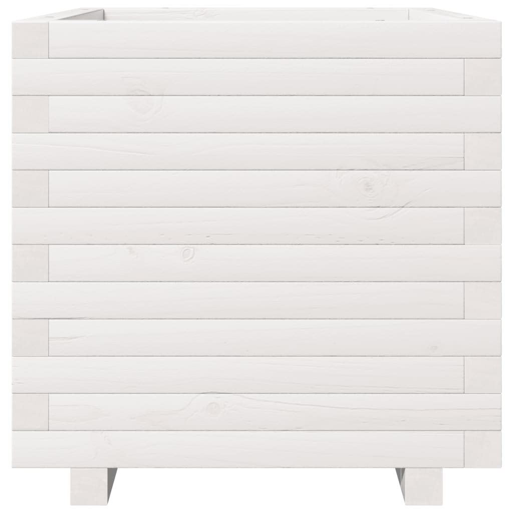 Plantenbak 50x50x49,5 cm massief grenenhout wit is nu te koop bij PeponiXL, paradijselijk wonen!