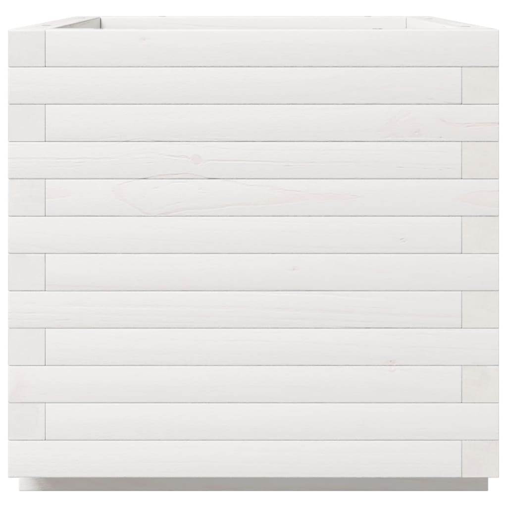 Plantenbak 50x50x49,5 cm massief grenenhout wit is nu te koop bij PeponiXL, paradijselijk wonen!