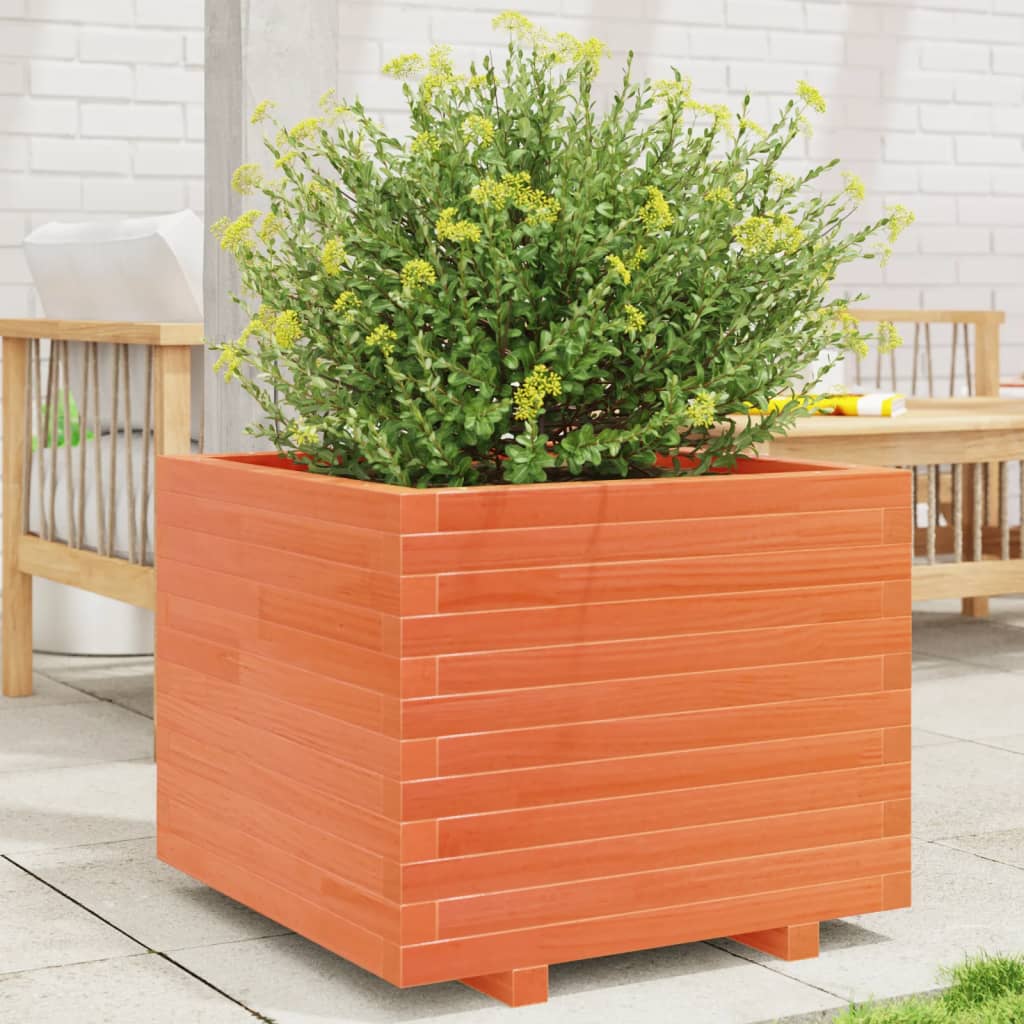 Plantenbak 60x60x49,5 cm massief grenenhout wasbruin is nu te koop bij PeponiXL, paradijselijk wonen!