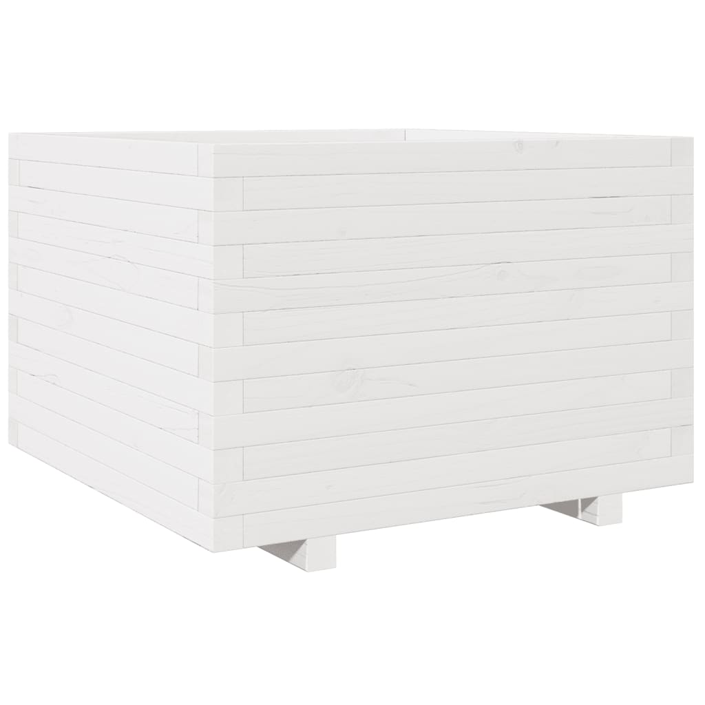 Plantenbak 70x70x49,5 cm massief grenenhout wit is nu te koop bij PeponiXL, paradijselijk wonen!