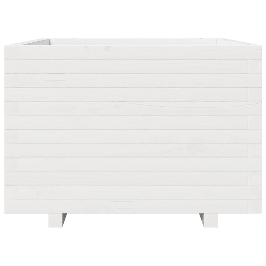 Plantenbak 70x70x49,5 cm massief grenenhout wit is nu te koop bij PeponiXL, paradijselijk wonen!