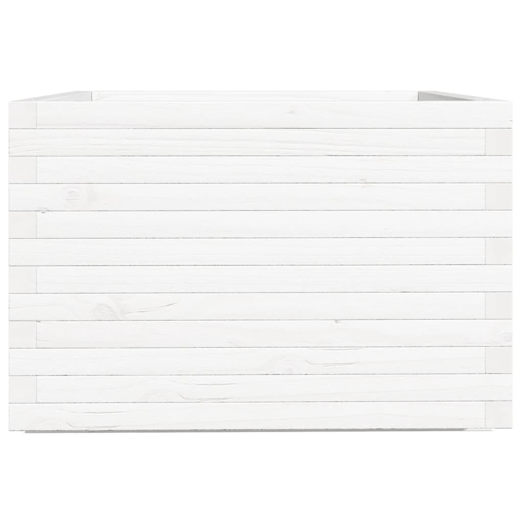 Plantenbak 70x70x49,5 cm massief grenenhout wit is nu te koop bij PeponiXL, paradijselijk wonen!