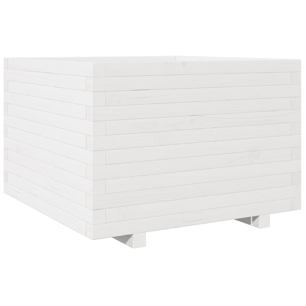 Plantenbak 70x70x49,5 cm massief grenenhout wit is nu te koop bij PeponiXL, paradijselijk wonen!
