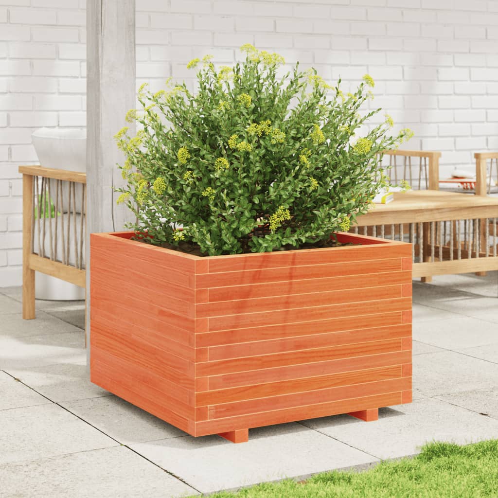Plantenbak 70x70x49,5 cm massief grenenhout wasbruin is nu te koop bij PeponiXL, paradijselijk wonen!