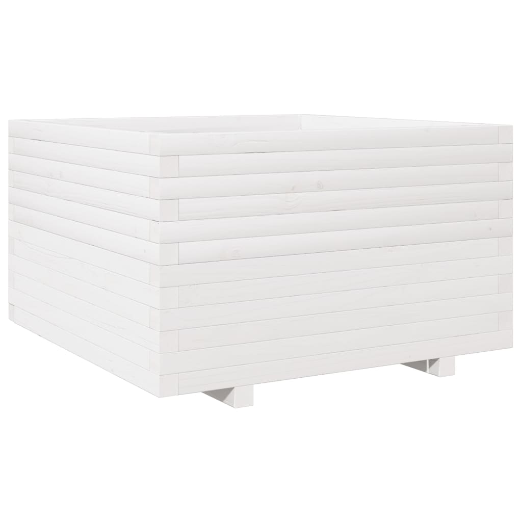 Plantenbak 80x80x49,5 cm massief grenenhout wit is nu te koop bij PeponiXL, paradijselijk wonen!