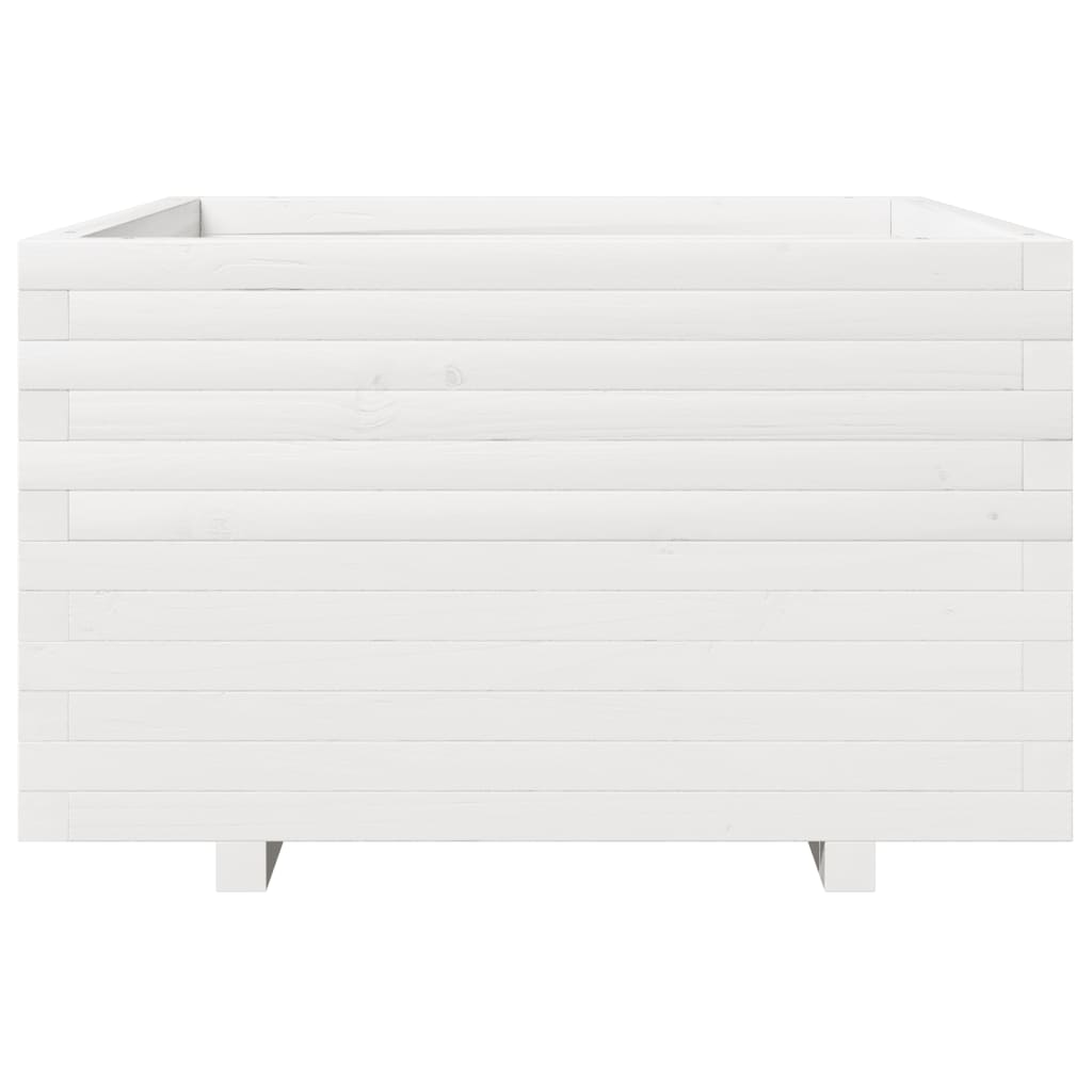 Plantenbak 80x80x49,5 cm massief grenenhout wit is nu te koop bij PeponiXL, paradijselijk wonen!