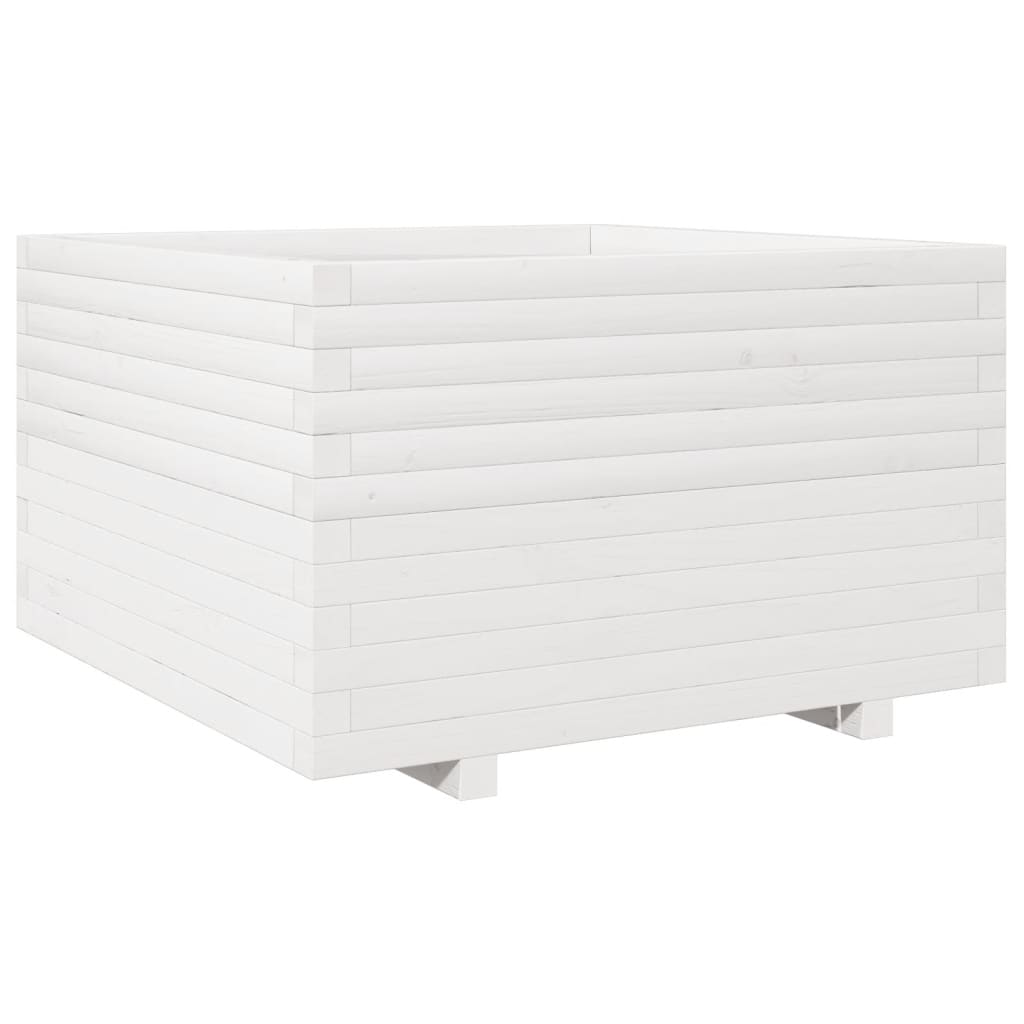Plantenbak 80x80x49,5 cm massief grenenhout wit is nu te koop bij PeponiXL, paradijselijk wonen!