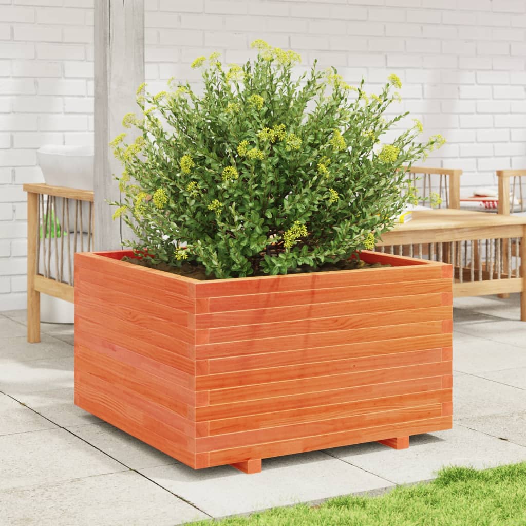 Plantenbak 80x80x49,5 cm massief grenenhout wasbruin is nu te koop bij PeponiXL, paradijselijk wonen!