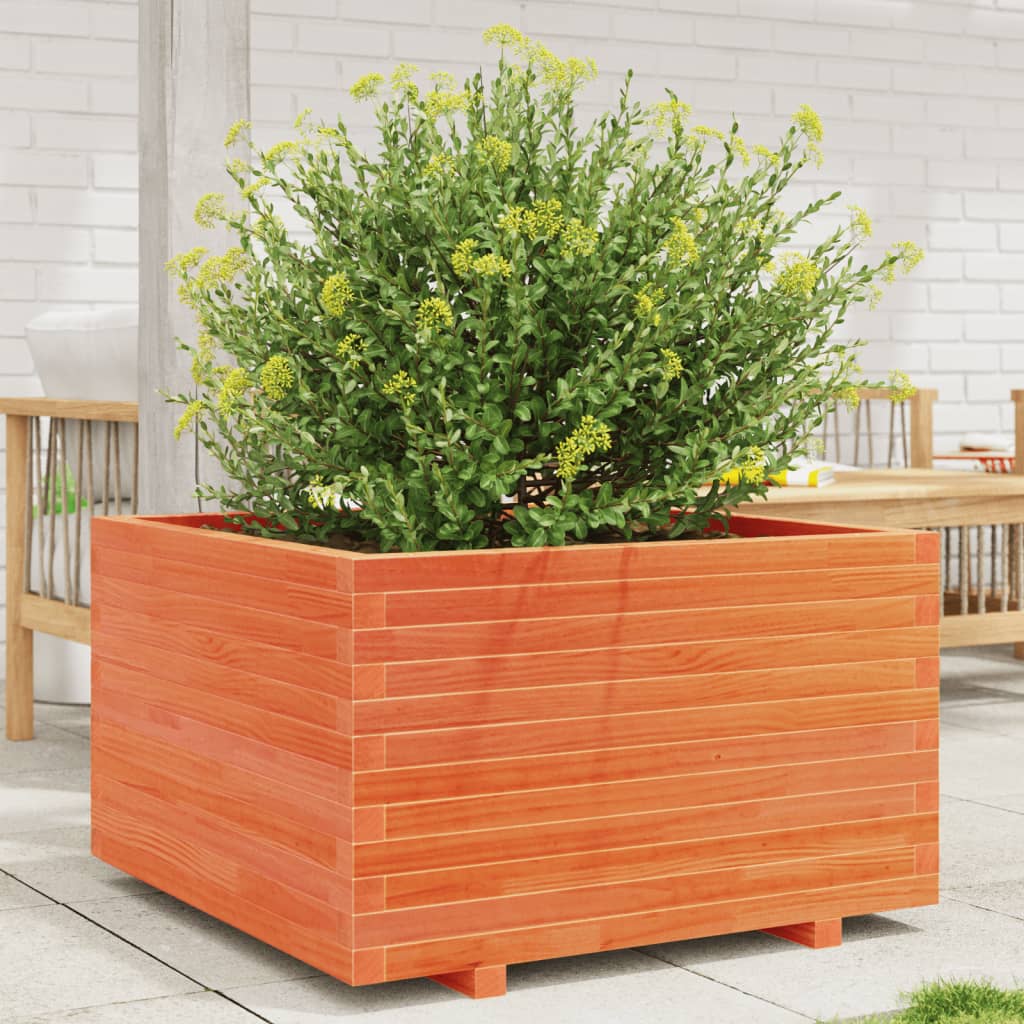 Plantenbak 80x80x49,5 cm massief grenenhout wasbruin is nu te koop bij PeponiXL, paradijselijk wonen!