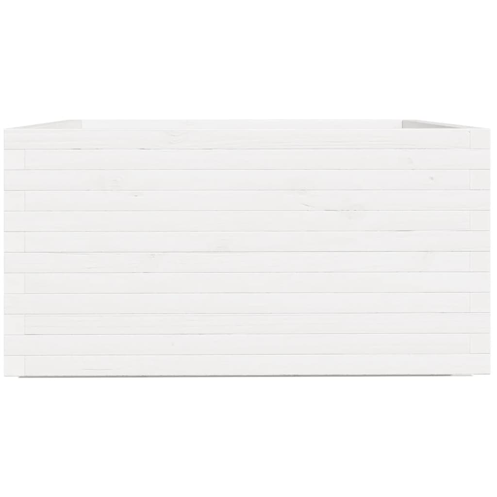 Plantenbak 90x90x49,5 cm massief grenenhout wit is nu te koop bij PeponiXL, paradijselijk wonen!