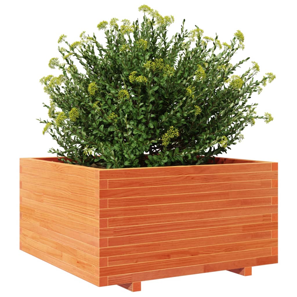 Plantenbak 90x90x49,5 cm massief grenenhout wasbruin is nu te koop bij PeponiXL, paradijselijk wonen!