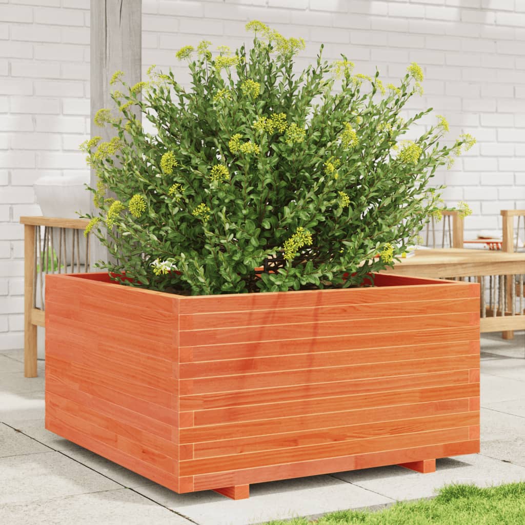 Plantenbak 90x90x49,5 cm massief grenenhout wasbruin is nu te koop bij PeponiXL, paradijselijk wonen!