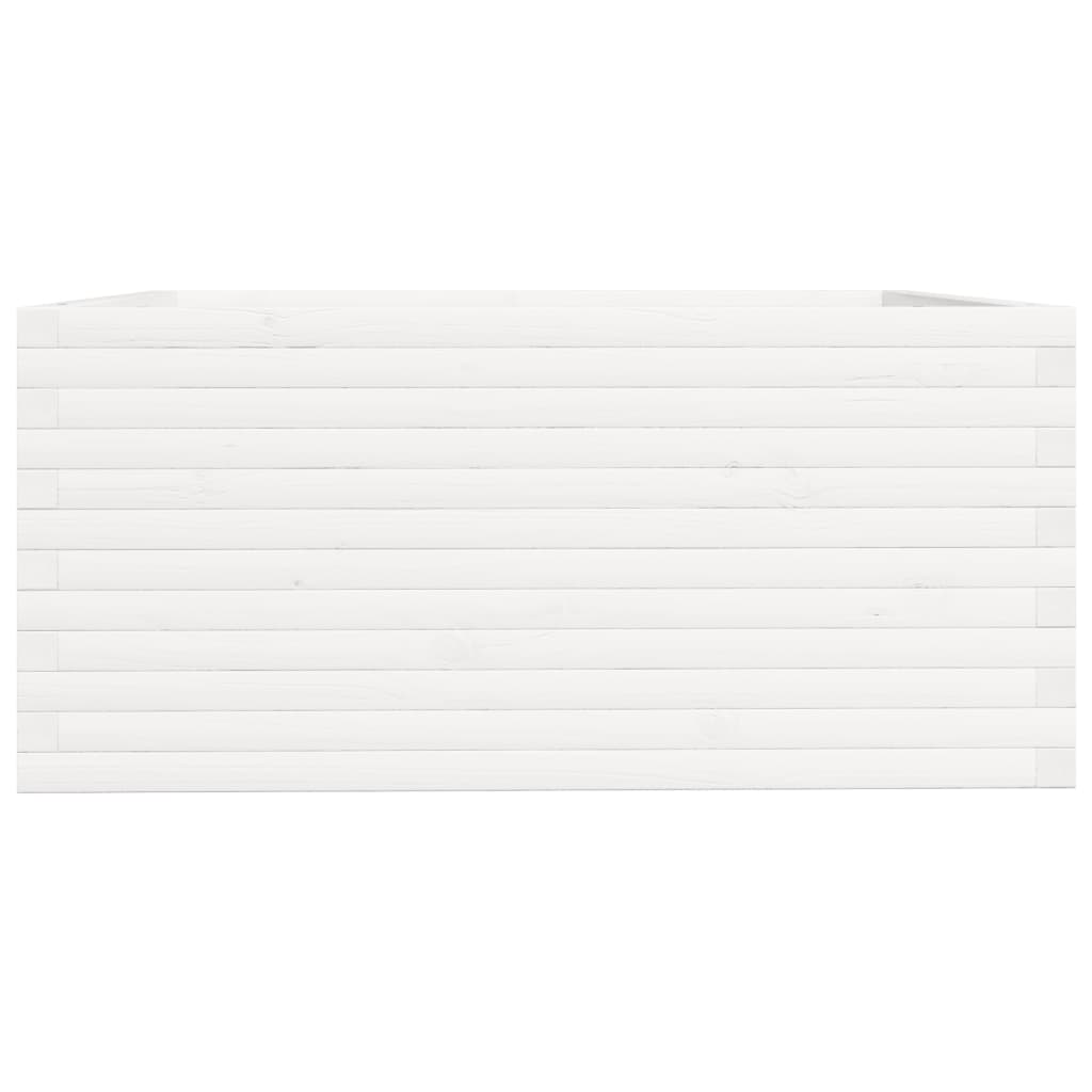 Plantenbak 100x100x49,5 cm massief grenenhout wit is nu te koop bij PeponiXL, paradijselijk wonen!