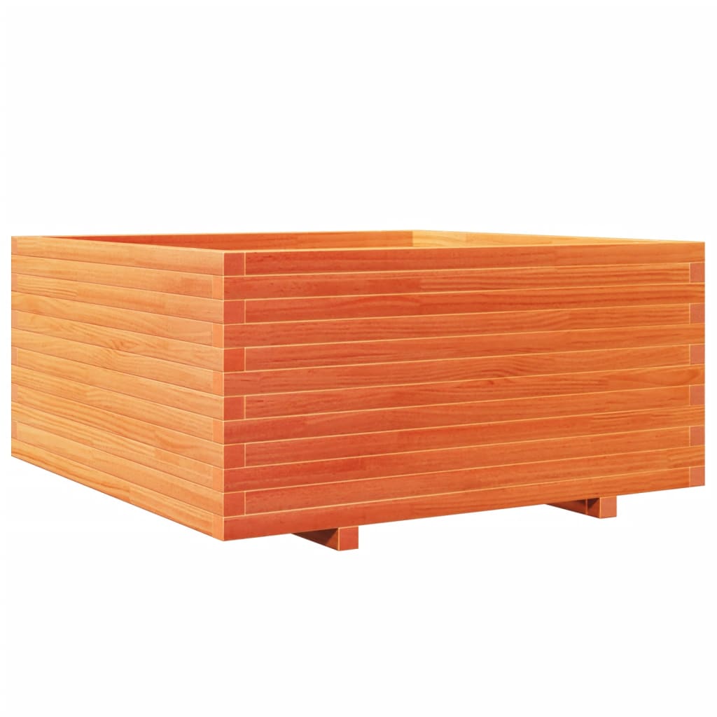 Plantenbak 100x100x49,5 cm massief grenenhout wasbruin is nu te koop bij PeponiXL, paradijselijk wonen!